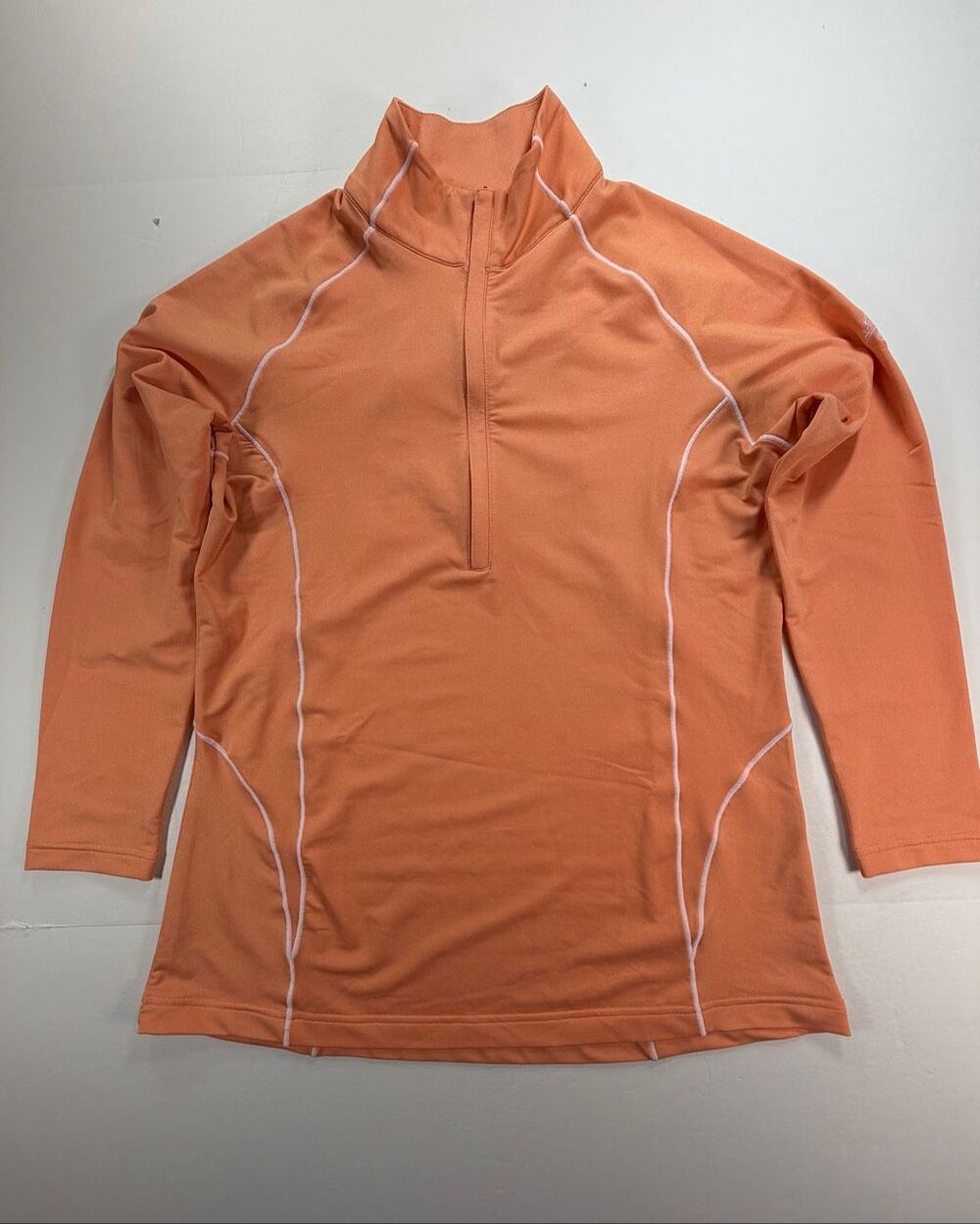 Peter Millar Women’s Size L 1/4 Zip Pullover Shelter Harbor Golf Club Orange